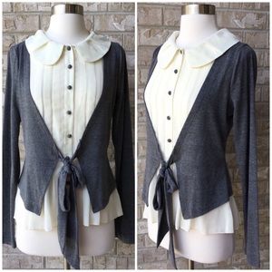 NWT A’Reve Top Build Sweater With Blouse Size S🌸